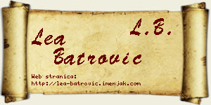 Lea Batrović vizit kartica